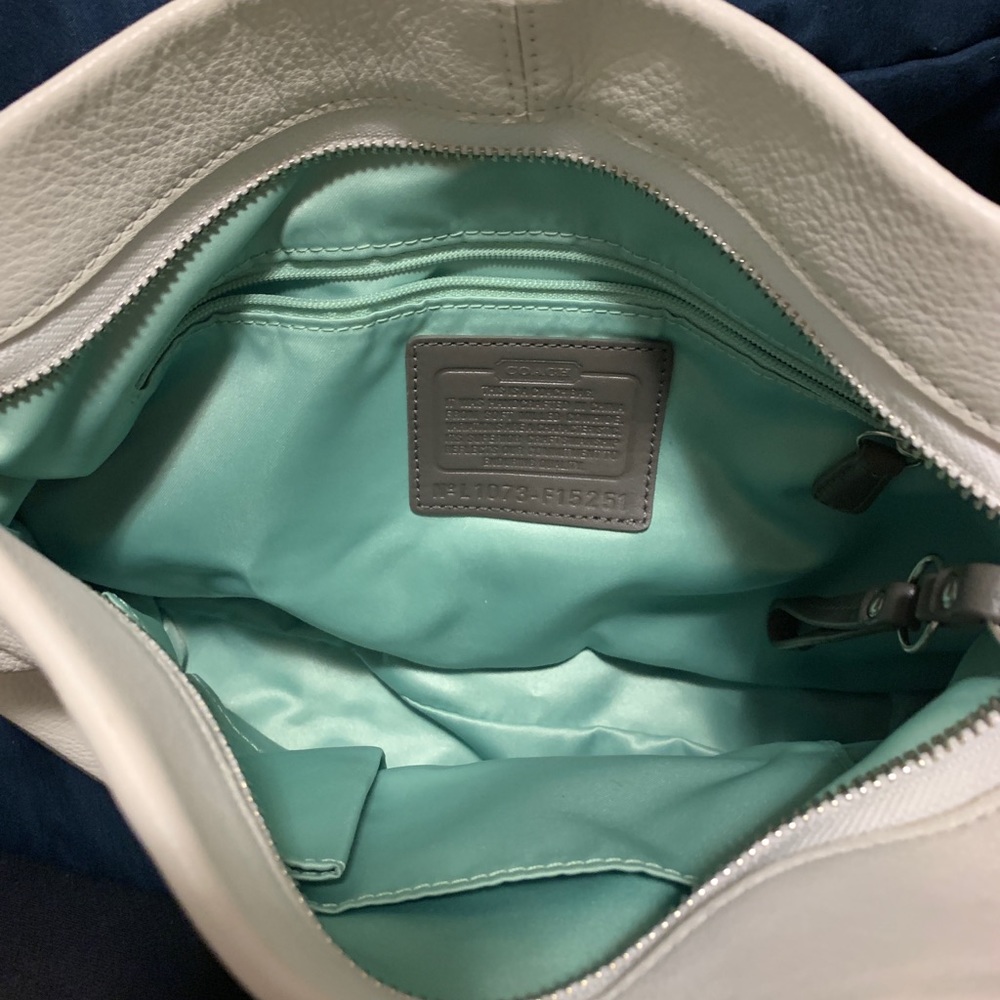 White Leather Coach Purse